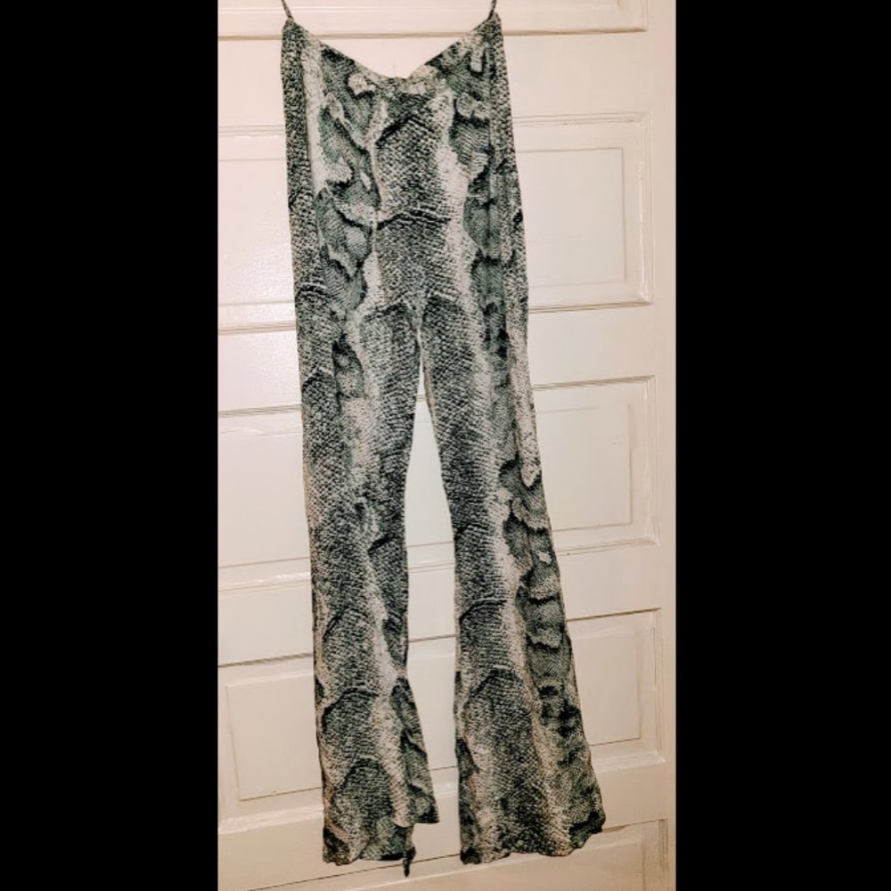 Indah Snake Print Flare Pants